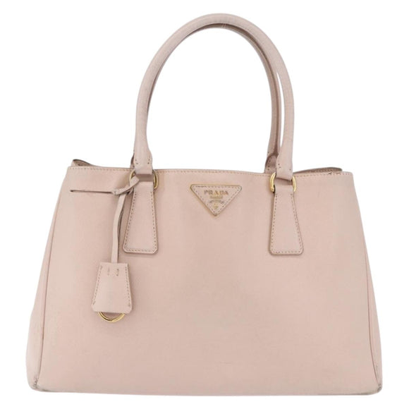 PRADA Galleria Hand Bag Safiano Pink Gold Auth 204365