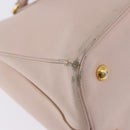 PRADA Galleria Hand Bag Safiano Pink Gold Auth 204365-26