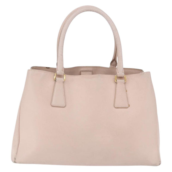 PRADA Galleria Hand Bag Safiano Pink Gold Auth 204365
