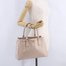 PRADA Galleria Hand Bag Safiano Pink Gold Auth 204365-44