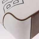 BURBERRY Blue Label Chain Tote Bag Canvas White Silver Auth 204369-18