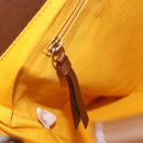 BURBERRY Blue Label Chain Tote Bag Canvas White Silver Auth 204369-23
