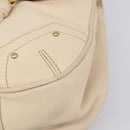 BALLY Tote Bag Leather Ivory Gold Auth 204370A-9