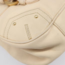 BALLY Tote Bag Leather Ivory Gold Auth 204370A-16