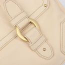 BALLY Tote Bag Leather Ivory Gold Auth 204370A-17