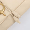 BALLY Tote Bag Leather Ivory Gold Auth 204370A-20