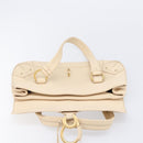 BALLY Tote Bag Leather Ivory Gold Auth 204370A-10
