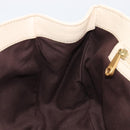 BALLY Tote Bag Leather Ivory Gold Auth 204370A-23