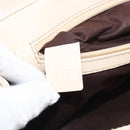 BALLY Tote Bag Leather Ivory Gold Auth 204370A-12