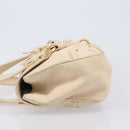 BALLY Tote Bag Leather Ivory Gold Auth 204370A-4