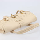 BALLY Tote Bag Leather Ivory Gold Auth 204370A-6