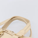 BALLY Tote Bag Leather Ivory Gold Auth 204370A-8