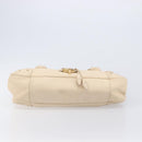 BALLY Tote Bag Leather Ivory Gold Auth 204370A-5