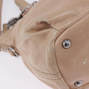 Miu Miu Hand Bag Leather 2way Pink Silver Auth 204371A-20