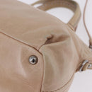 Miu Miu Hand Bag Leather 2way Pink Silver Auth 204371A-21