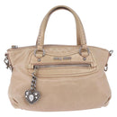 Miu Miu Hand Bag Leather 2way Pink Silver Auth 204371A-13