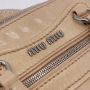 Miu Miu Hand Bag Leather 2way Pink Silver Auth 204371A-26