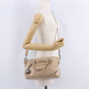 Miu Miu Hand Bag Leather 2way Pink Silver Auth 204371A-33