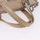 Miu Miu Hand Bag Leather 2way Pink Silver Auth 204371A-8