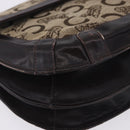 CELINE C Sulky Hand Bag Canvas Beige Gold Auth 204372-14