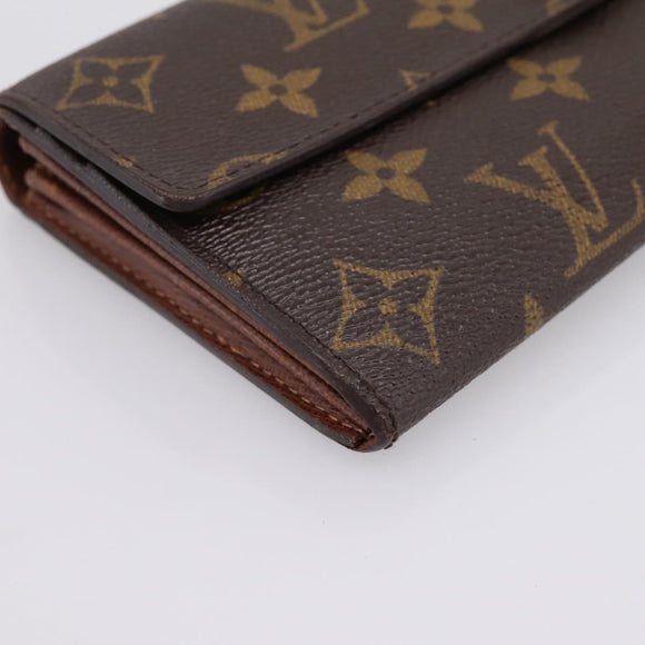LOUIS VUITTON Monogram Portefeuille Sarah Long Wallet M61734 LV Auth 204373