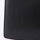 Salvatore Ferragamo Gancini Chain Shoulder Bag Leather Black Gold Auth 204374A-3