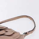 SAINT LAURENT Naja Shoulder Bag Leather Pink Silver Auth 204375-15