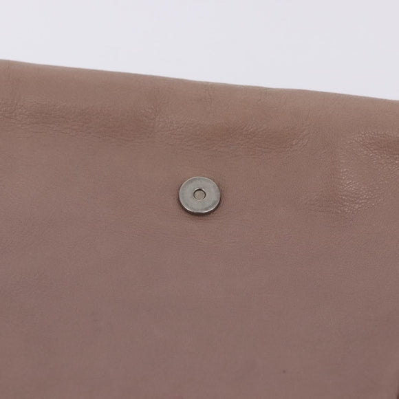 SAINT LAURENT Naja Shoulder Bag Leather Pink Silver Auth 204375