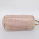 Miu Miu Hand Bag Vitellolux 2way Pink Gold Auth 204377A-5