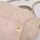 Miu Miu Hand Bag Vitellolux 2way Pink Gold Auth 204377A-14