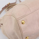 Miu Miu Hand Bag Vitellolux 2way Pink Gold Auth 204377A-15
