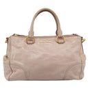 Miu Miu Hand Bag Vitellolux 2way Pink Gold Auth 204377A-13