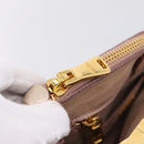 Miu Miu Hand Bag Vitellolux 2way Pink Gold Auth 204377A-26