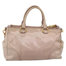 Miu Miu Hand Bag Vitellolux 2way Pink Gold Auth 204377A-2