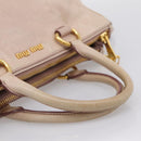 Miu Miu Hand Bag Vitellolux 2way Pink Gold Auth 204377A-7