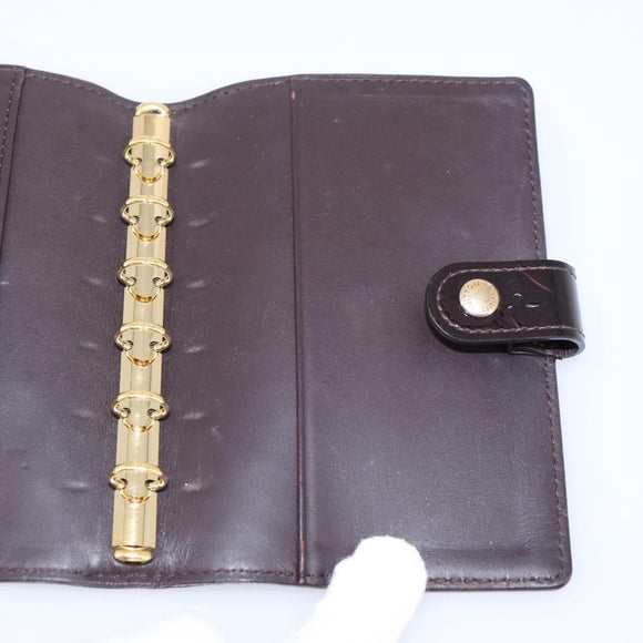 LOUIS VUITTON Monogram Vernis Agenda PM Cover Amarante R21026 LV Auth 204380A