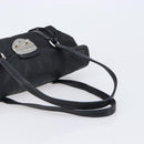 PRADA Hand Bag Nylon Leather Black Silver Auth 204382A-7