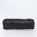 PRADA Hand Bag Nylon Leather Black Silver Auth 204382A-5