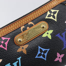 LOUIS VUITTON Monogram Multicolor Pochette Mila MM Black M60097 LV Auth 204383V-17