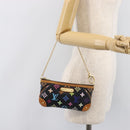LOUIS VUITTON Monogram Multicolor Pochette Mila MM Black M60097 LV Auth 204383V-23