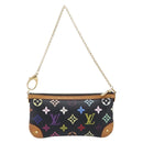 LOUIS VUITTON Monogram Multicolor Pochette Mila MM Black M60097 LV Auth 204383V-2