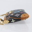 LOUIS VUITTON Monogram Multicolor Pochette Mila MM Black M60097 LV Auth 204383V-4