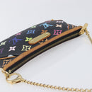 LOUIS VUITTON Monogram Multicolor Pochette Mila MM Black M60097 LV Auth 204383V-6