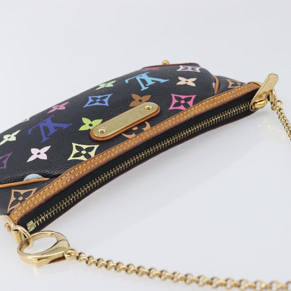 LOUIS VUITTON Monogram Multicolor Pochette Mila MM Black M60097 LV Auth 204383V