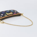 LOUIS VUITTON Monogram Multicolor Pochette Mila MM Black M60097 LV Auth 204383V-7