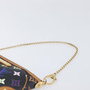 LOUIS VUITTON Monogram Multicolor Pochette Mila MM Black M60097 LV Auth 204383V-8
