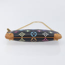 LOUIS VUITTON Monogram Multicolor Pochette Mila MM Black M60097 LV Auth 204383V-5