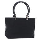 Salvatore Ferragamo Gancini Tote Bag Canvas Black Silver Auth 204386-1