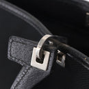 Salvatore Ferragamo Gancini Tote Bag Canvas Black Silver Auth 204386-9