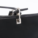Salvatore Ferragamo Gancini Tote Bag Canvas Black Silver Auth 204386-10